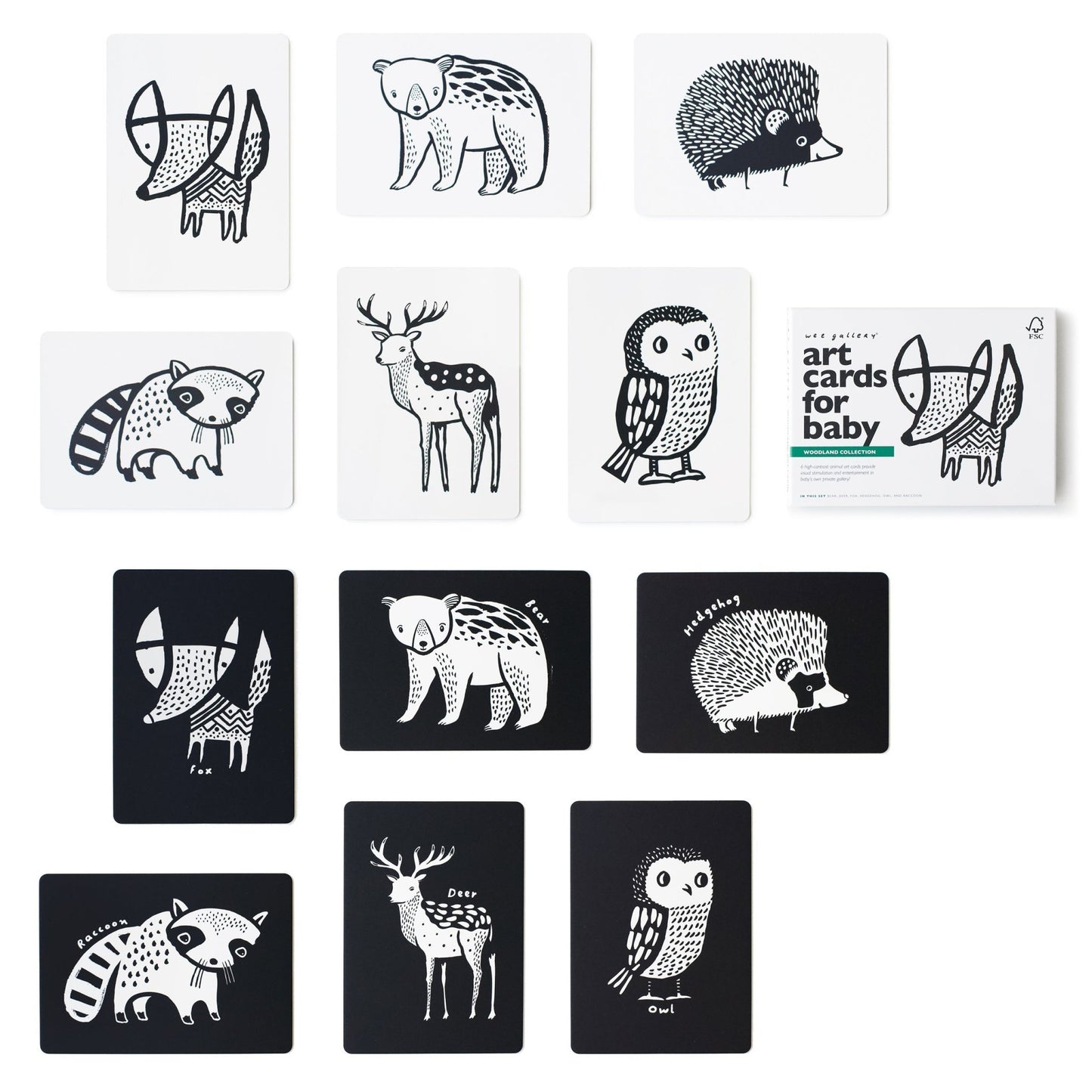 Art cards for baby – woodland - The Nurturing Nook