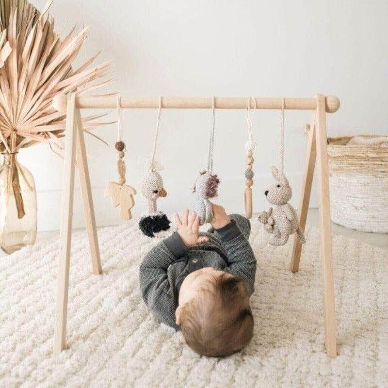 Baby activity gym & crochet toys