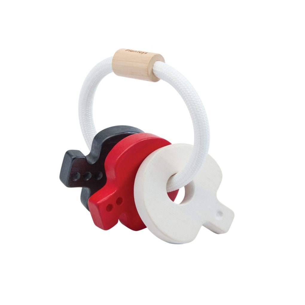Baby Key Rattle - High Contrast - The Nurturing Nook