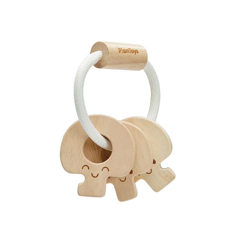 Baby Key Rattle - Natural - The Nurturing Nook