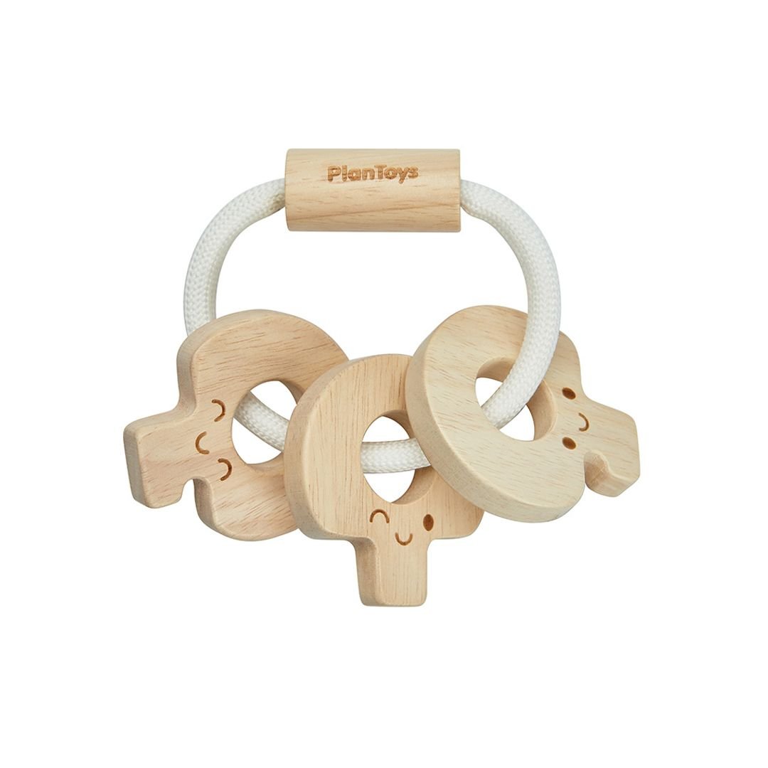 Baby Key Rattle - Natural - The Nurturing Nook