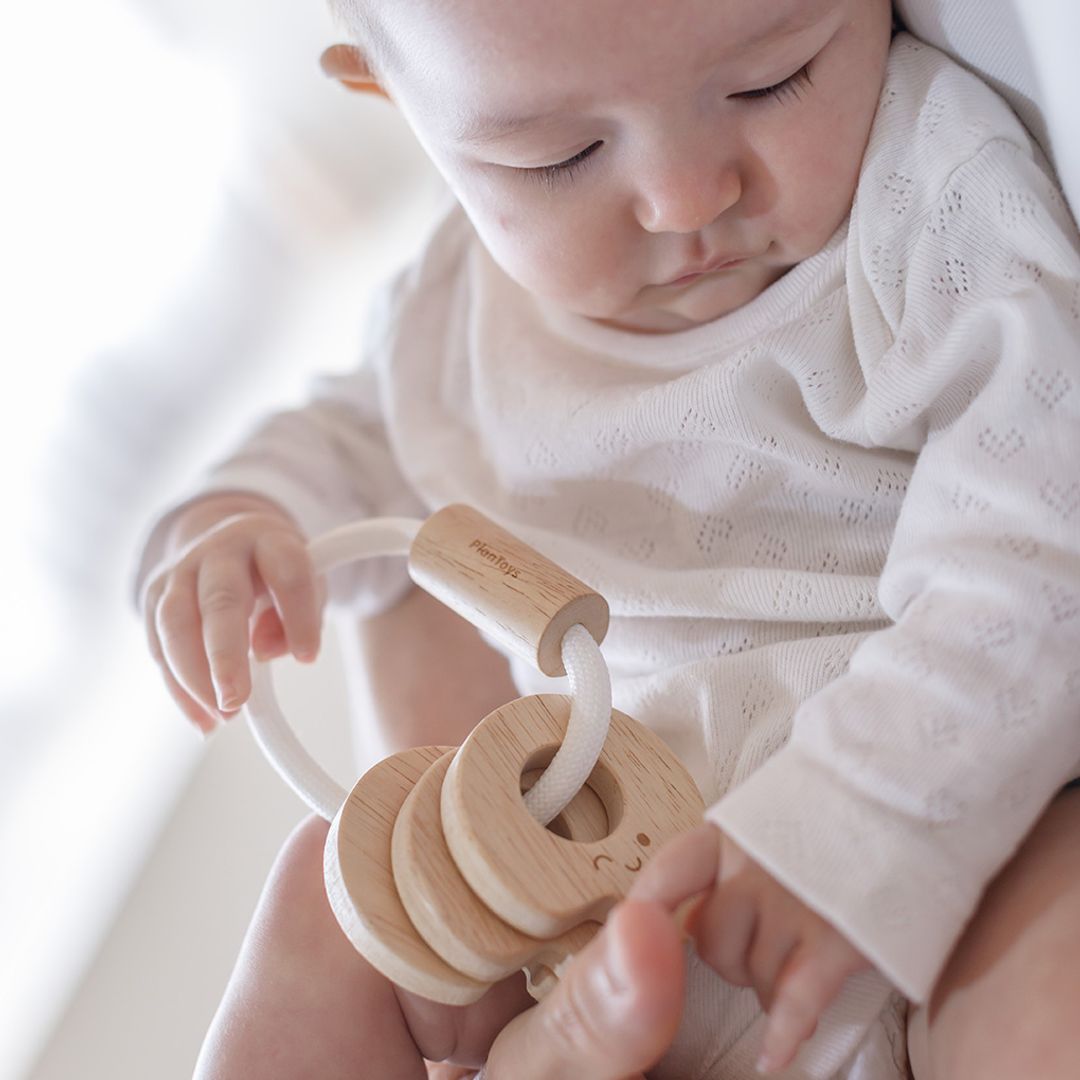 Baby Key Rattle - Natural - The Nurturing Nook