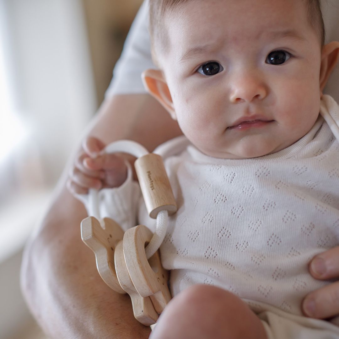 Baby Key Rattle - Natural - The Nurturing Nook