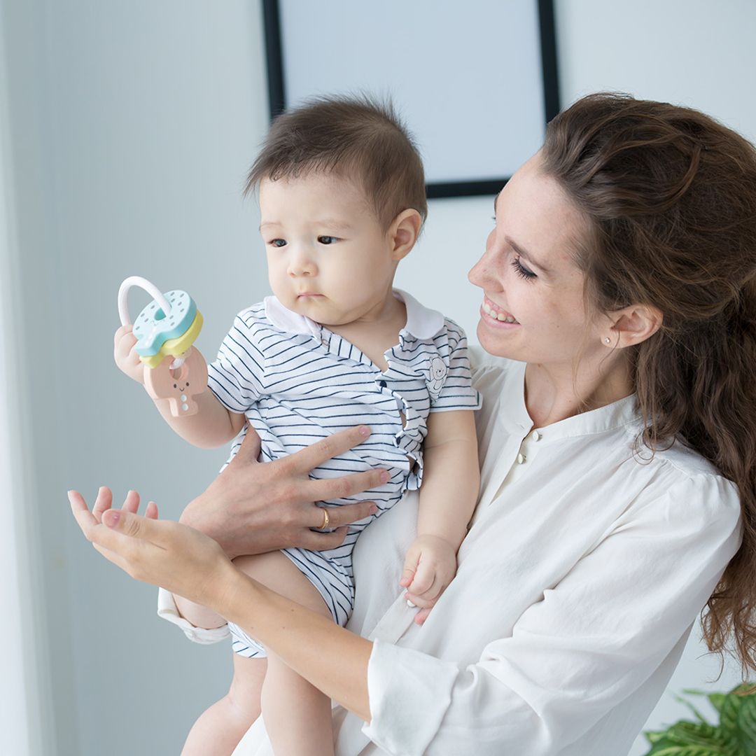Baby Key Rattle - Pastel - The Nurturing Nook