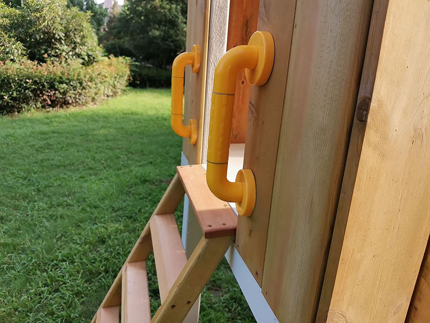 Backyard outdoor swing set with slide 2 swings & trapeze bar - The Nurturing Nook
