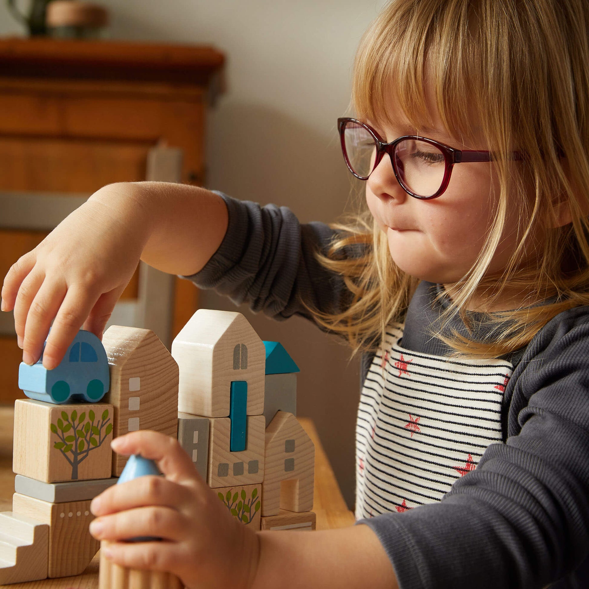 Bad Rodach 18 Piece Wooden Building Blocks - The Nurturing Nook