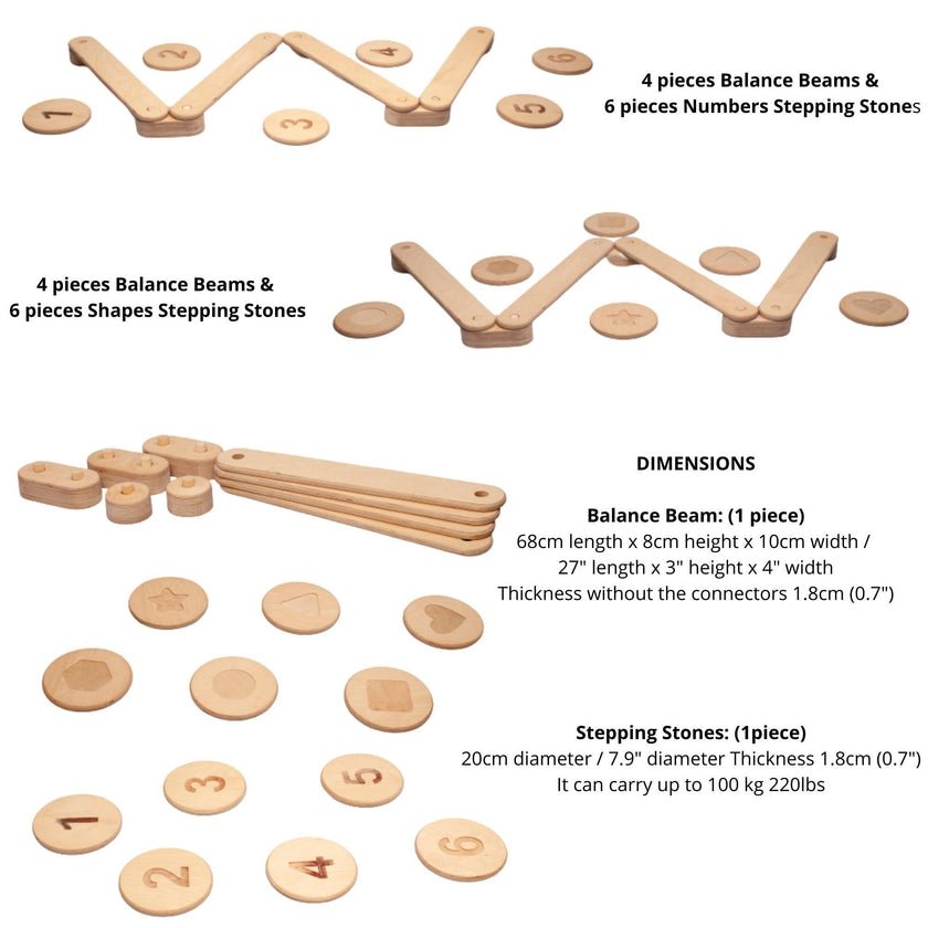 Balance Beam and Stepping Stones Set - The Nurturing Nook