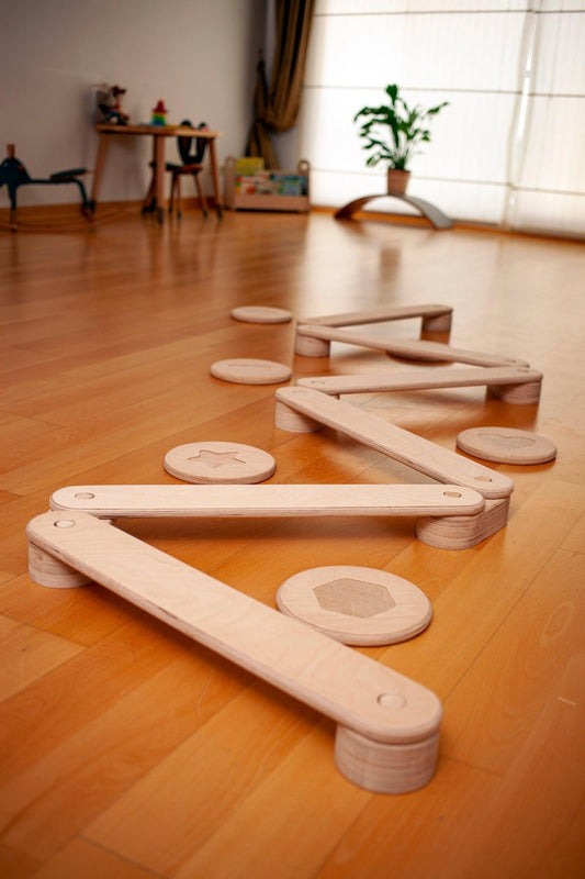 Balance Beam and Stepping Stones Set - The Nurturing Nook