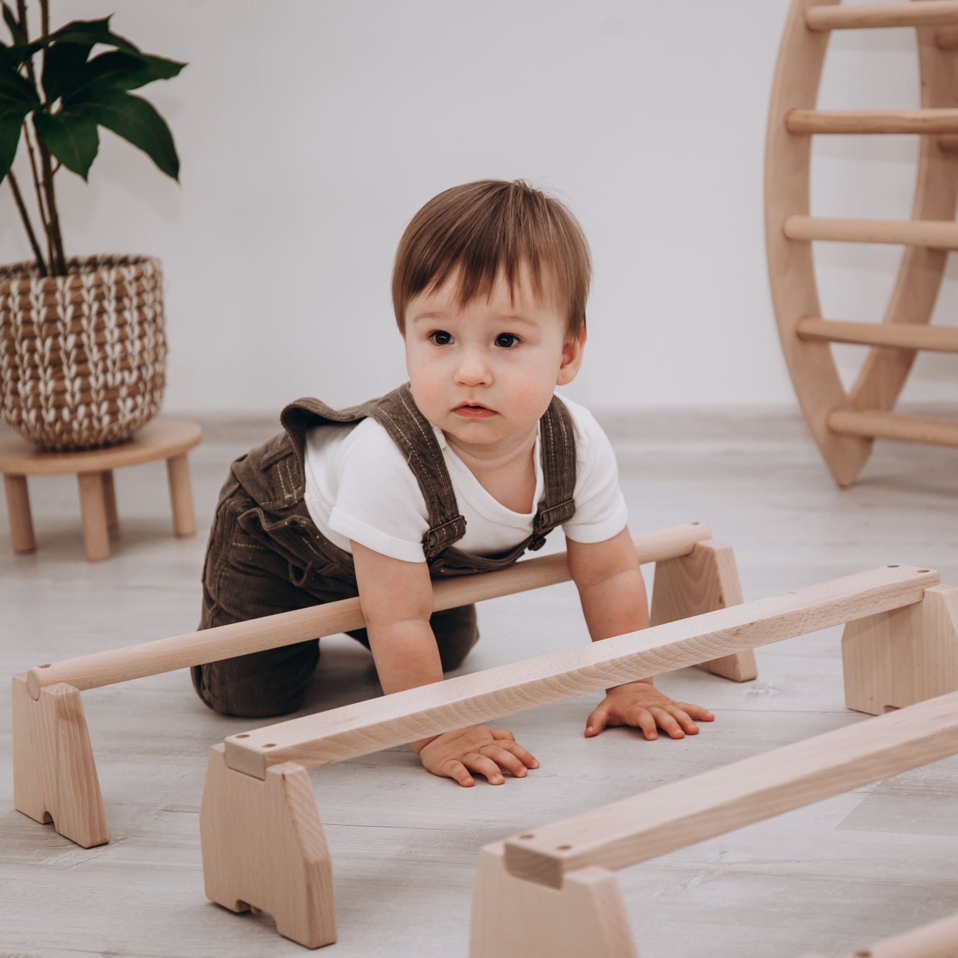 Balance beam set – modular planks or nogs (stackable design) - The Nurturing Nook
