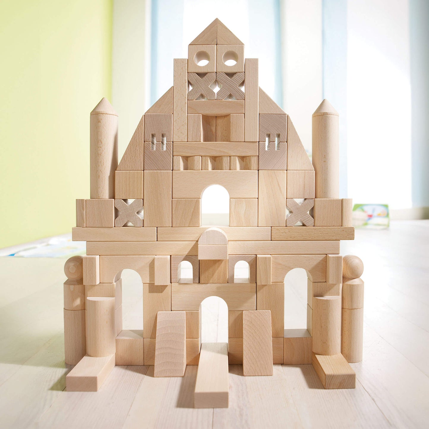 Basic Building Blocks 102 Piece Extra Large Wooden Starter Set - The Nurturing Nook