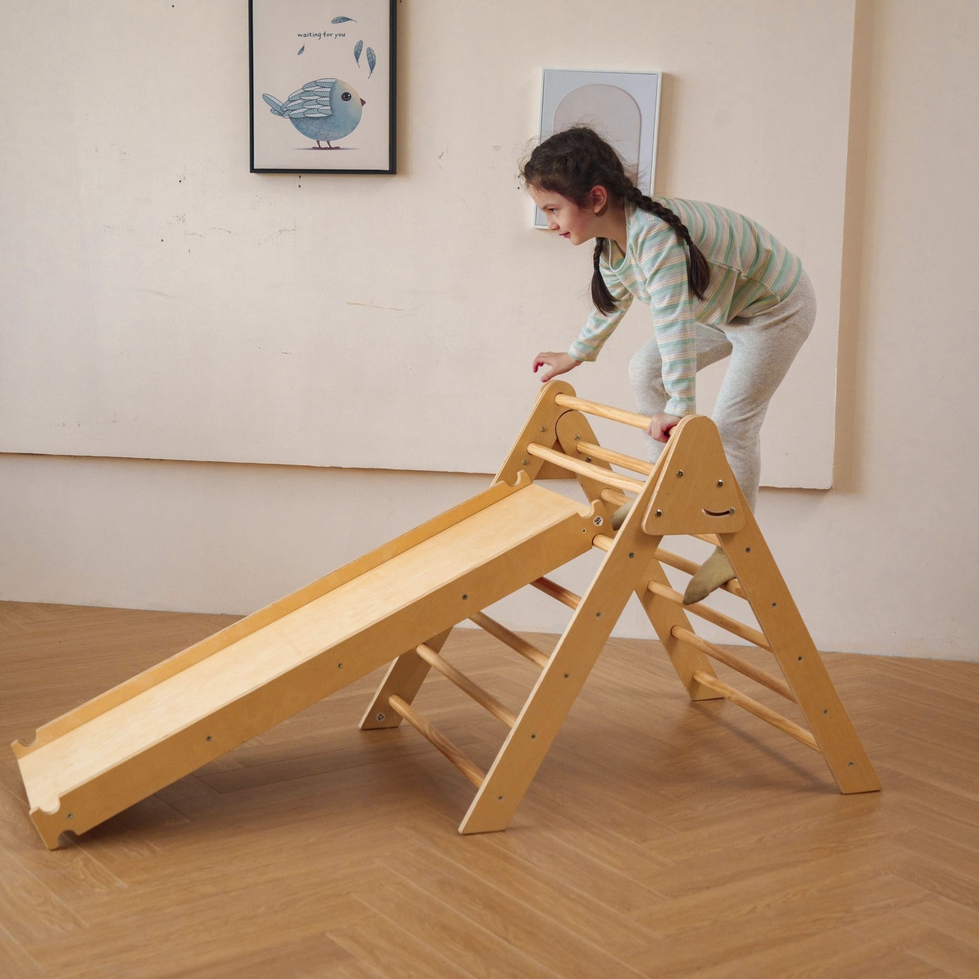 Bazel - Pikler 6 - in - 1 climber with rocker arch and slide set - The Nurturing Nook