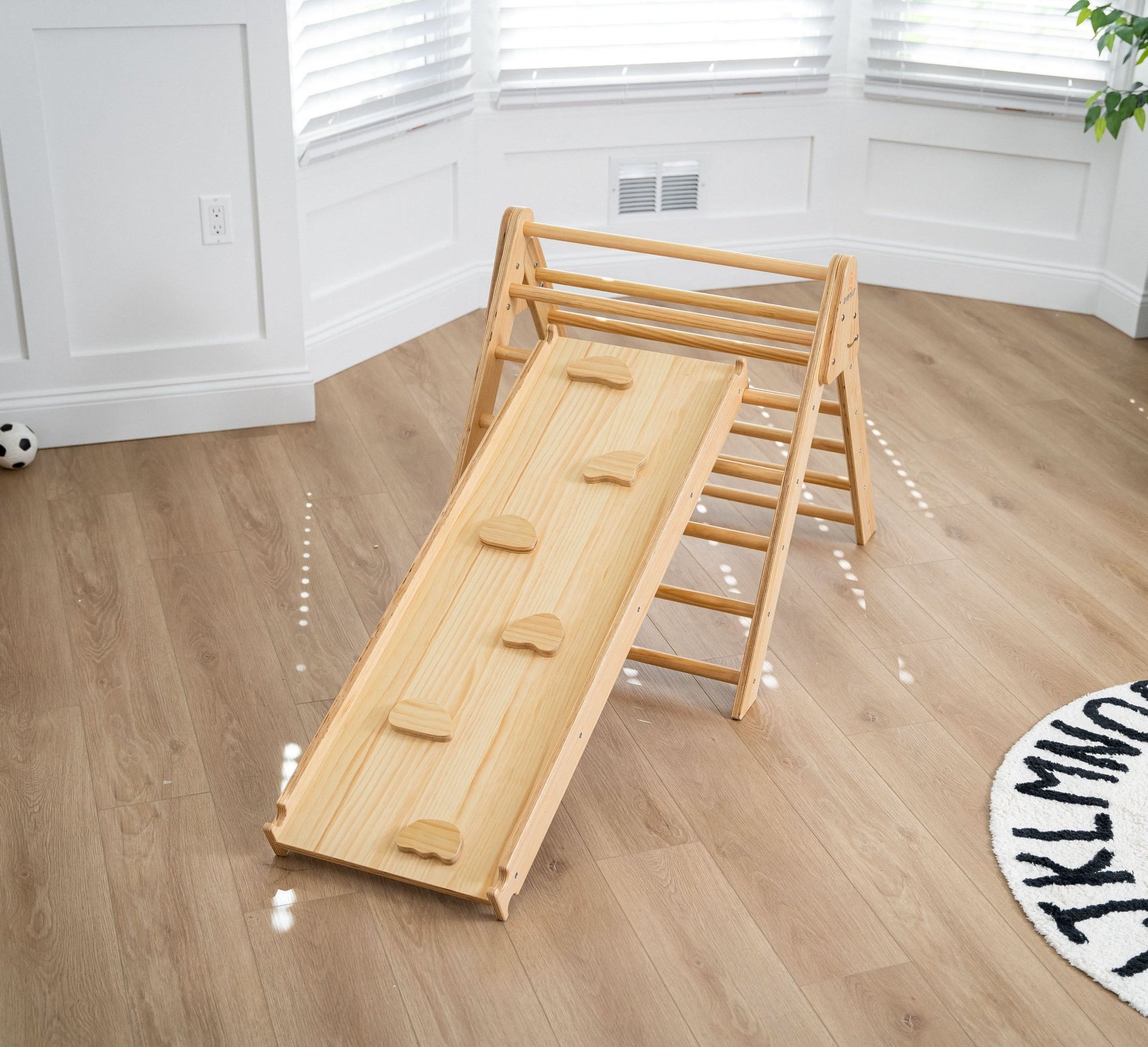 Bazel - Pikler 6 - in - 1 climber with rocker arch and slide set - The Nurturing Nook