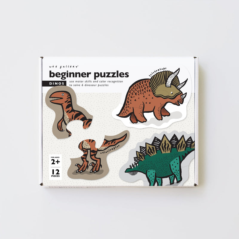 Dinosaur beginner puzzles for toddlers – wooden learning toy