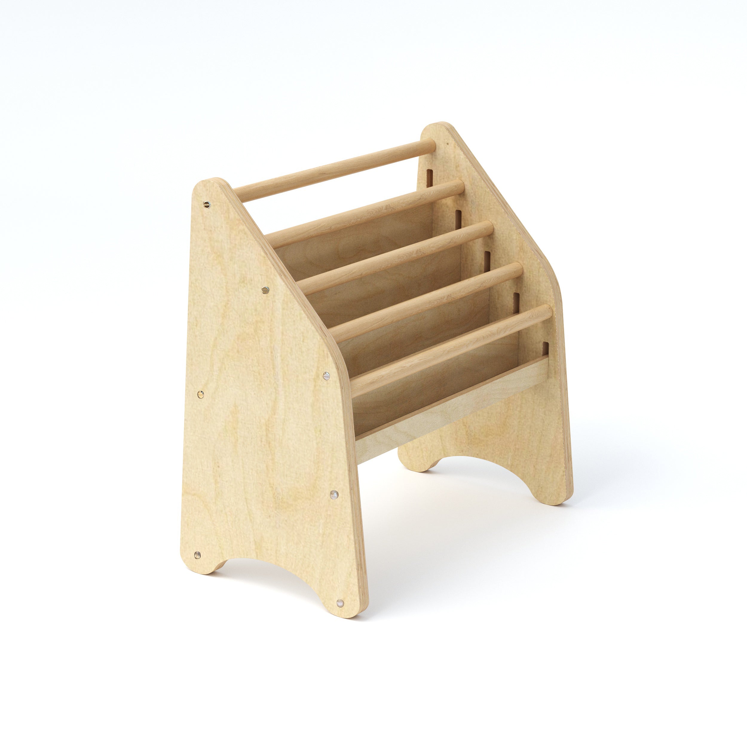 Wooden Montessori Bookshelf Natural