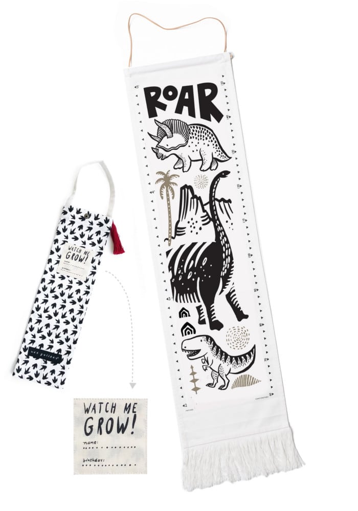 Canvas Growth Chart - Dinos - The Nurturing Nook