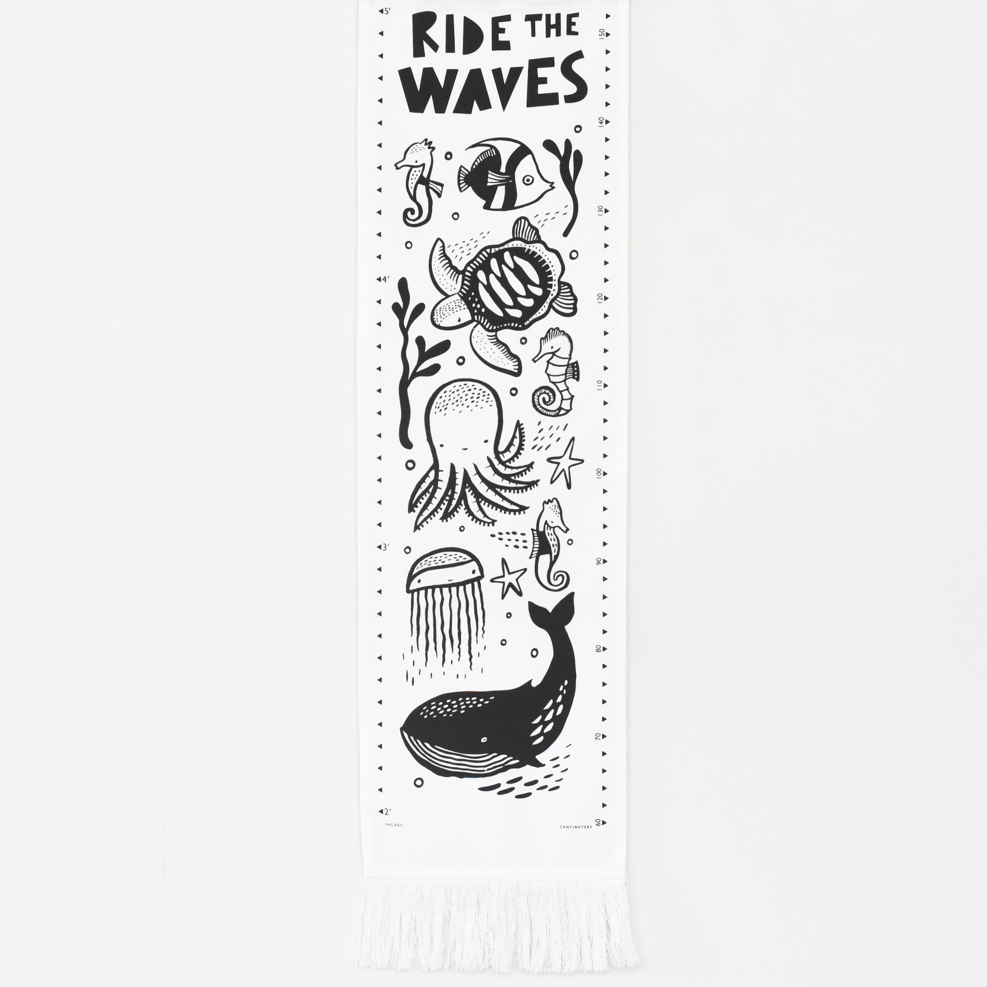 Canvas Growth Chart - Ocean - The Nurturing Nook