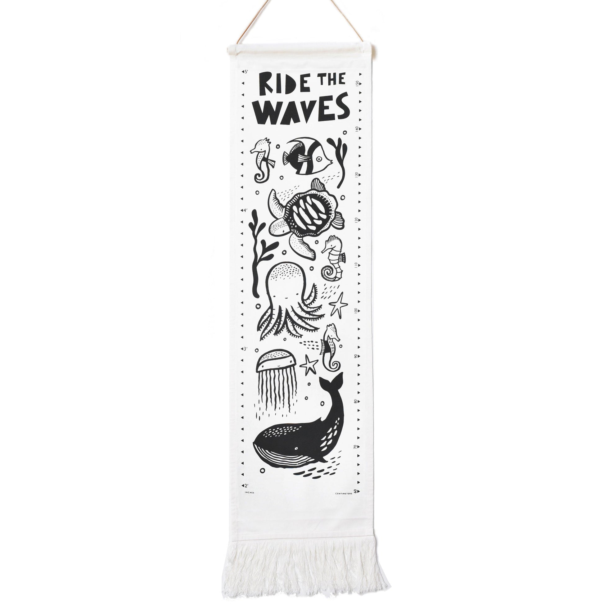 Canvas Growth Chart - Ocean - The Nurturing Nook