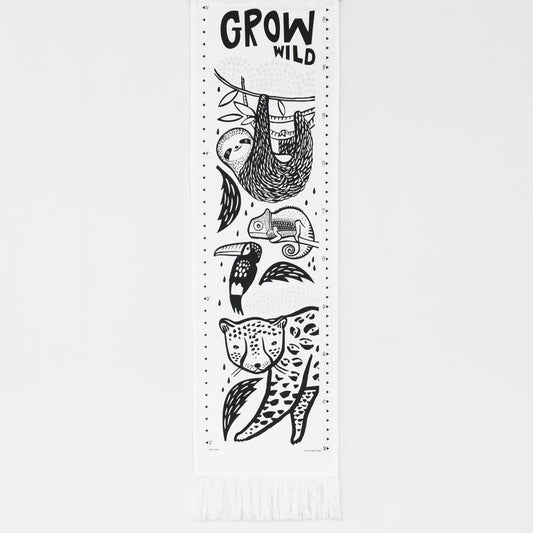 Canvas Growth Chart - Rainforest - The Nurturing Nook