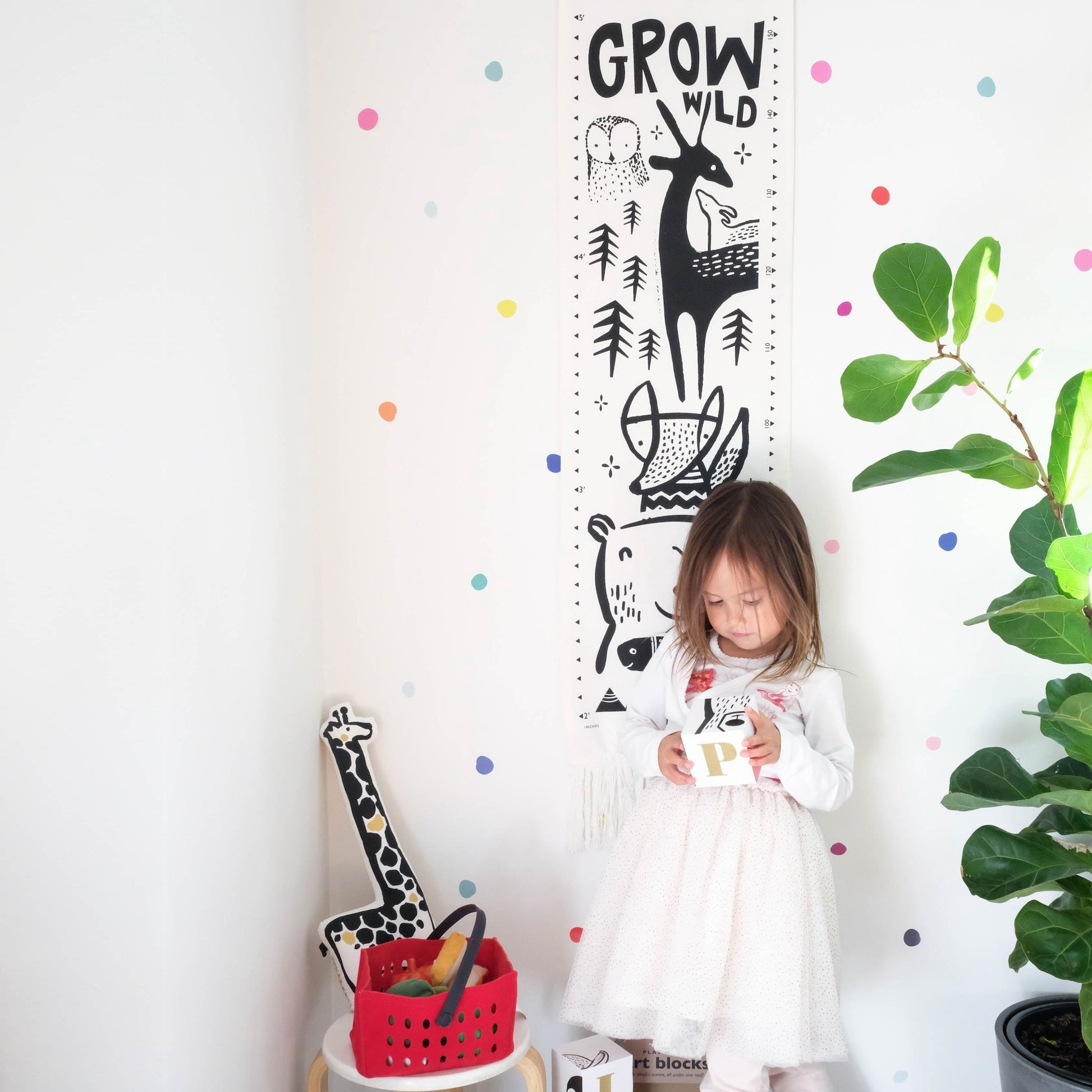 Canvas Growth Chart - Woodland - The Nurturing Nook
