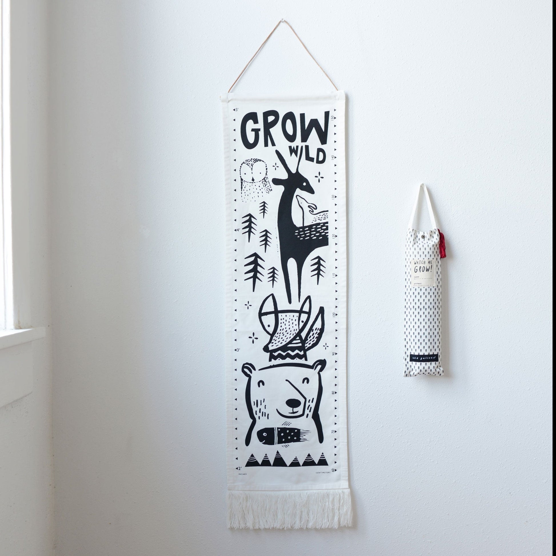 Canvas Growth Chart - Woodland - The Nurturing Nook