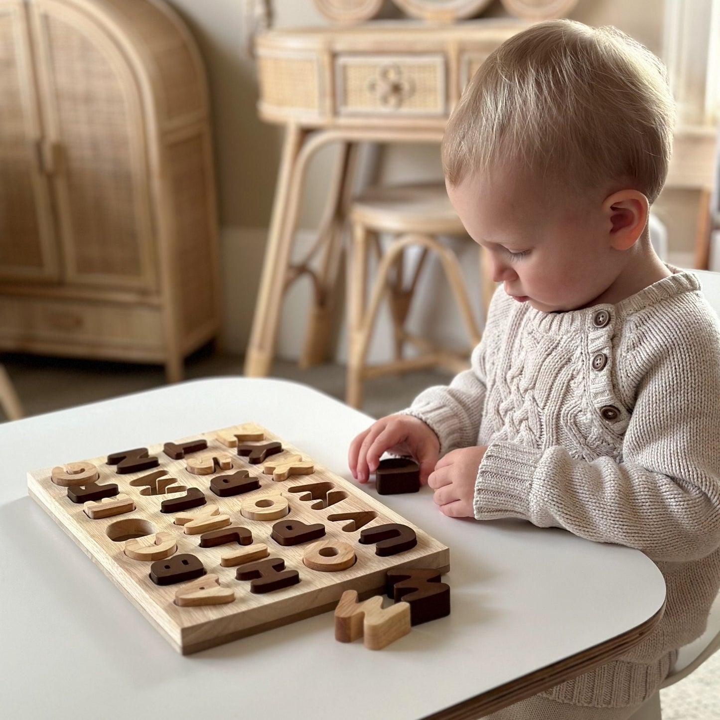 Capital Letter Puzzle - Neutral - The Nurturing Nook