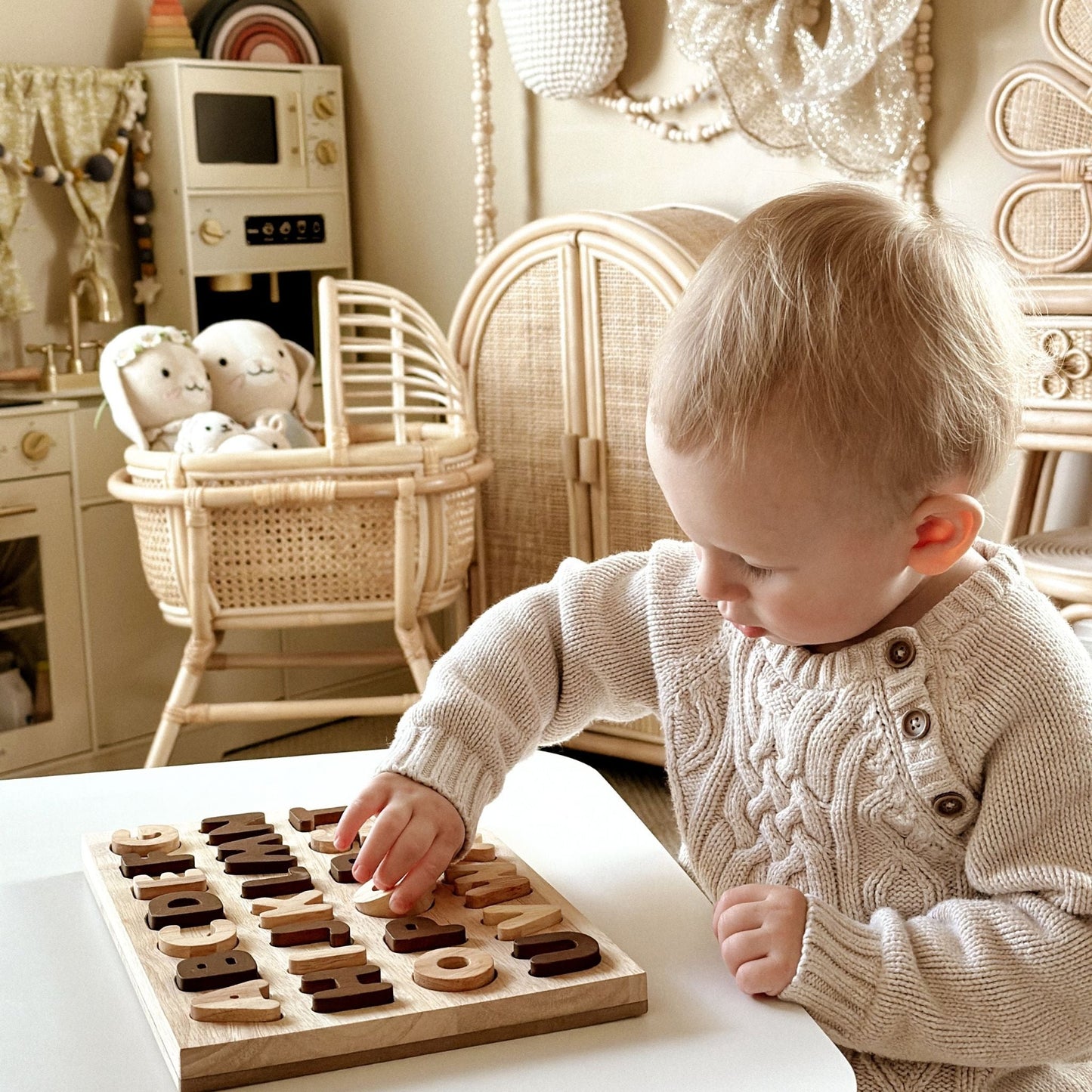 Capital Letter Puzzle - Neutral - The Nurturing Nook
