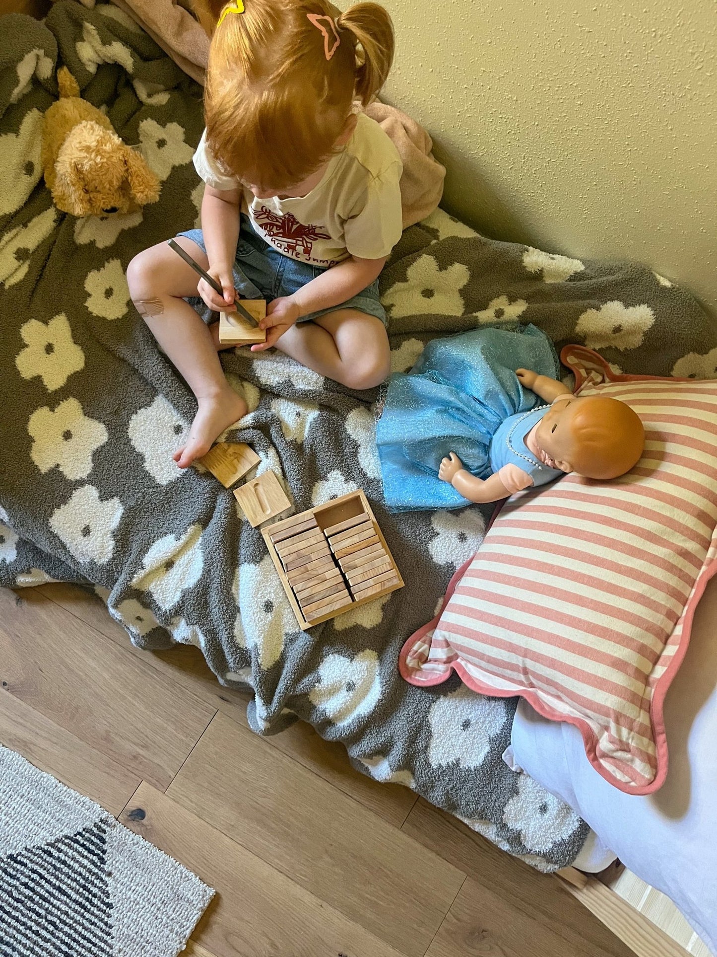 Capital Letter Tracing Tiles - The Nurturing Nook