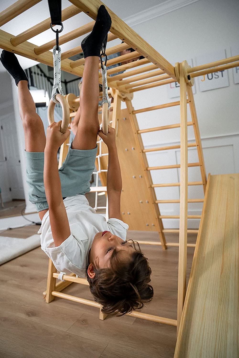 Chestnut - 8 - in - 1 wooden jungle gym for toddlers - The Nurturing Nook