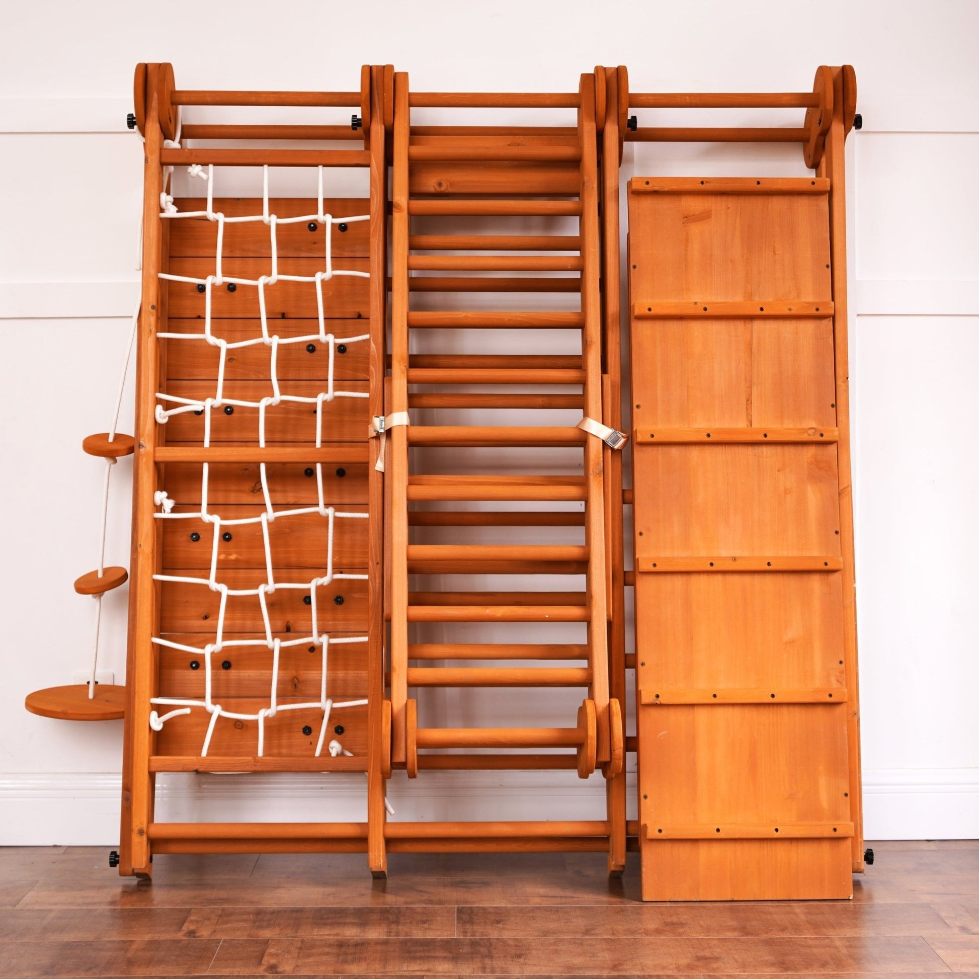 Chestnut - 8 - in - 1 wooden jungle gym for toddlers - The Nurturing Nook
