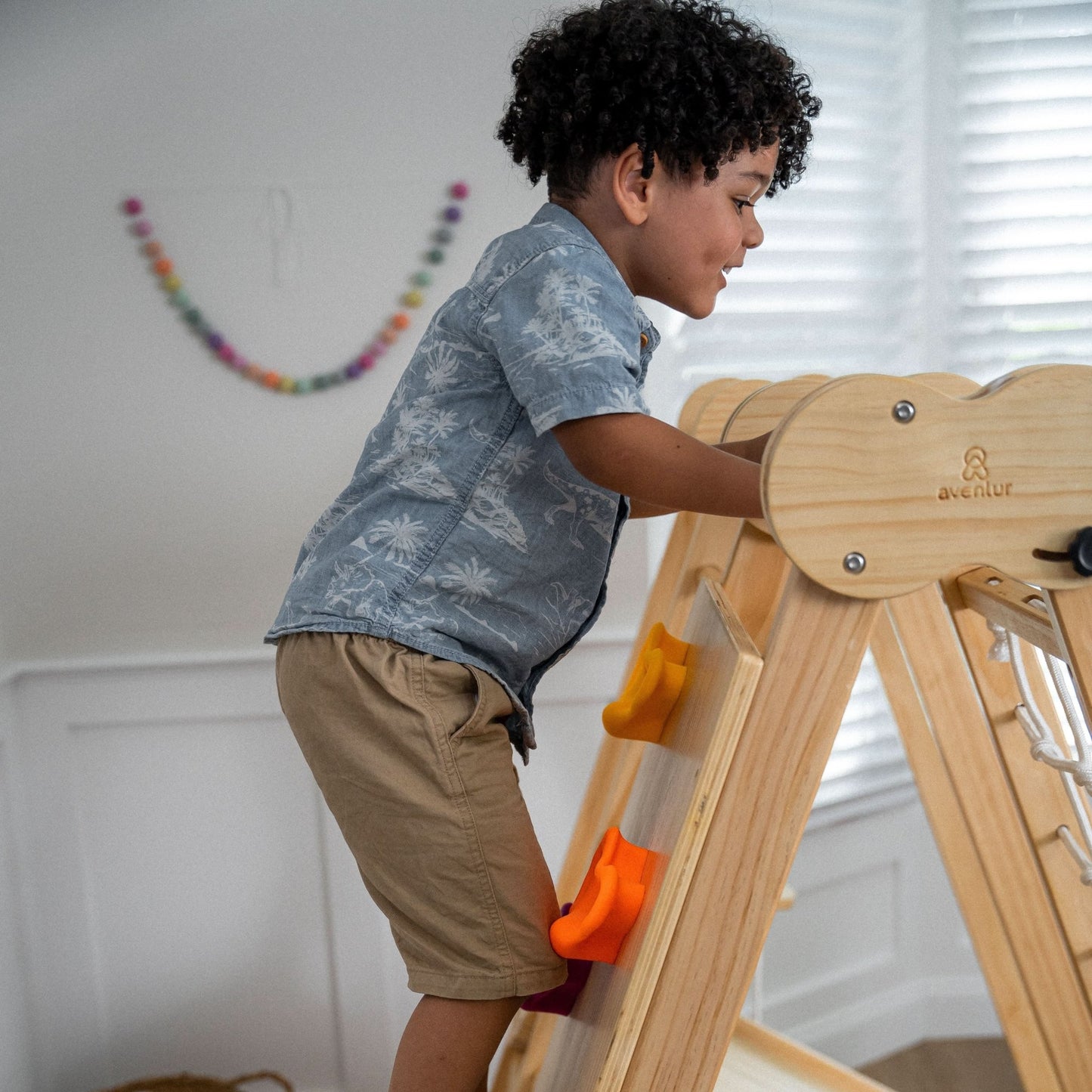 Chestnut - 8 - in - 1 wooden jungle gym for toddlers - The Nurturing Nook