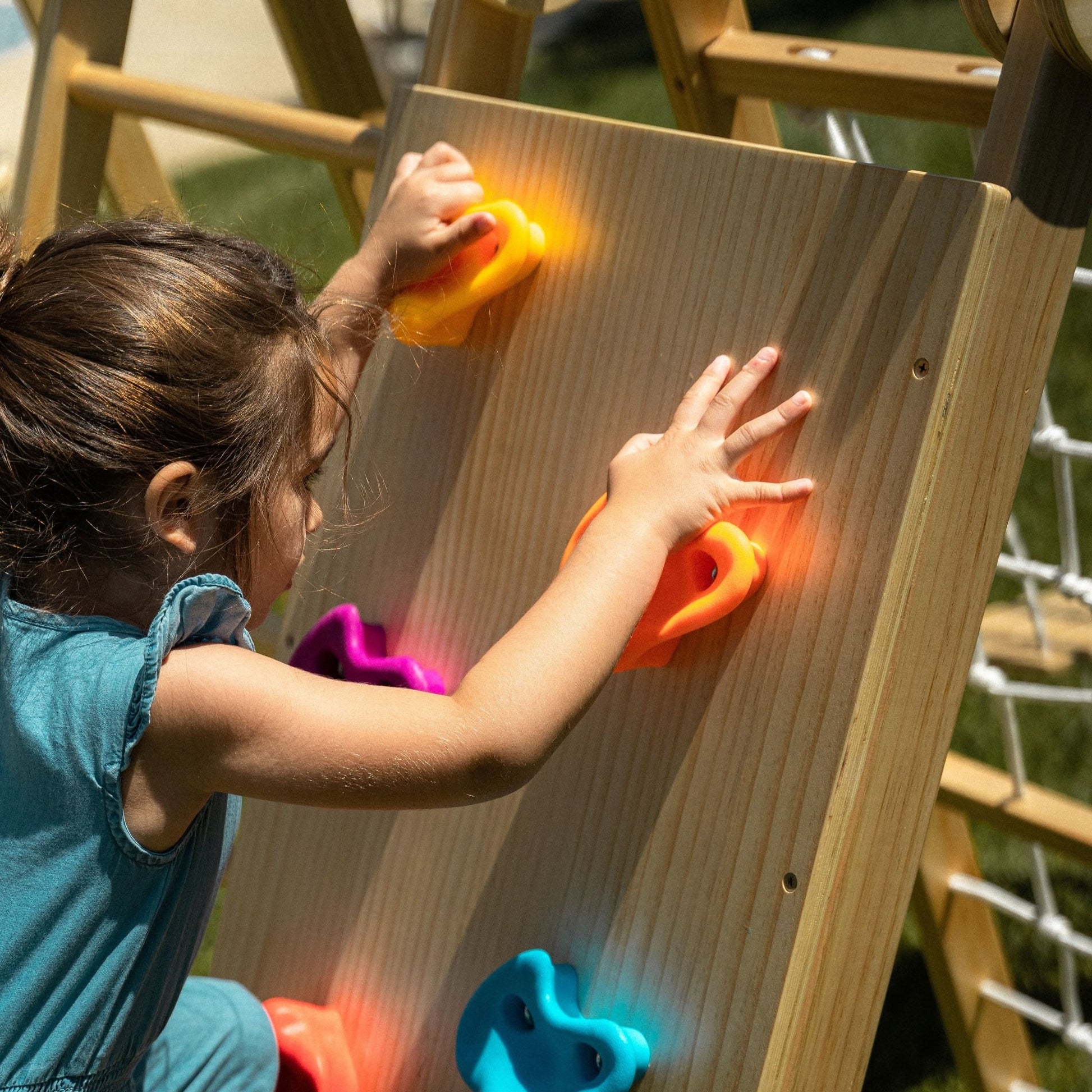 Chestnut - 8 - in - 1 wooden jungle gym for toddlers - The Nurturing Nook