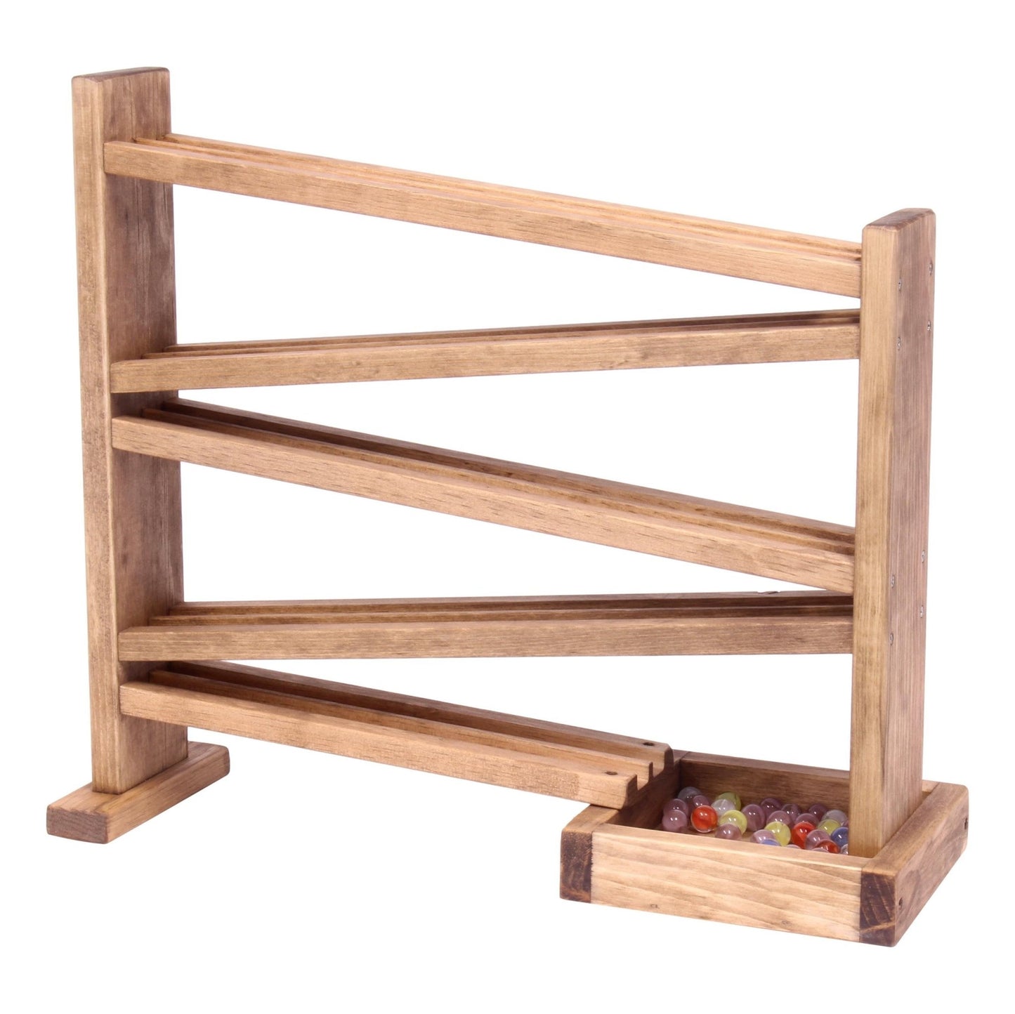 Classic wooden marble roller racetrack – handmade - The Nurturing Nook
