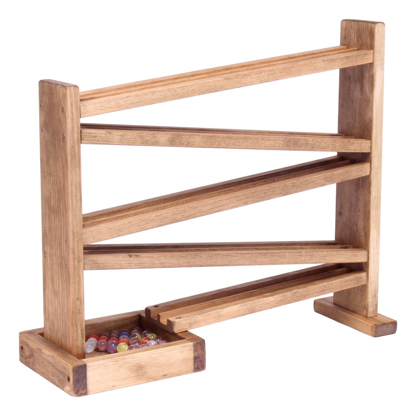 Classic wooden marble roller racetrack – handmade - The Nurturing Nook