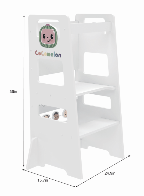 Cocomelon - 3 in 1 kitchen tower, step stool and chalkboar - The Nurturing Nook