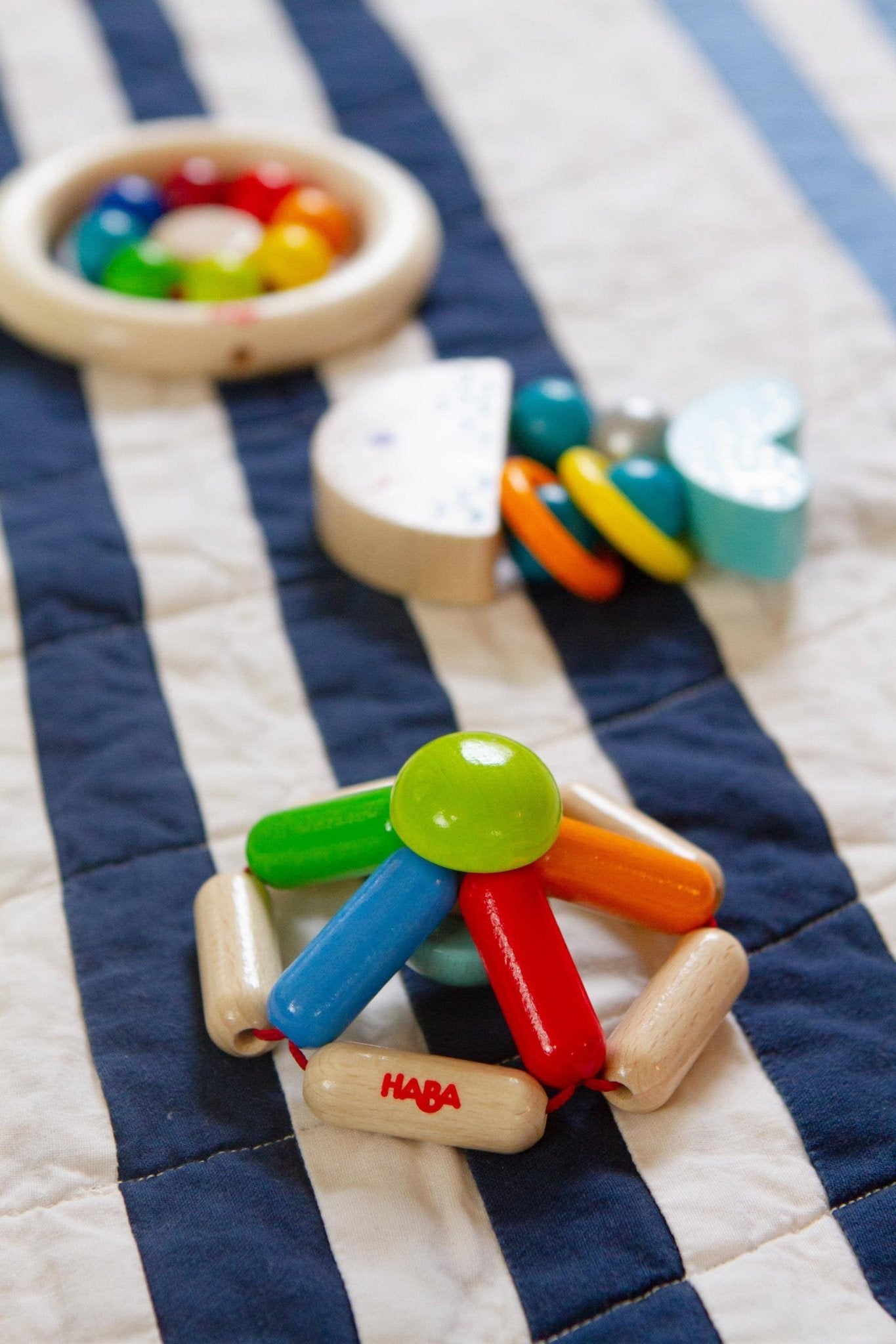Color Carousel Wooden Baby Rattle - The Nurturing Nook