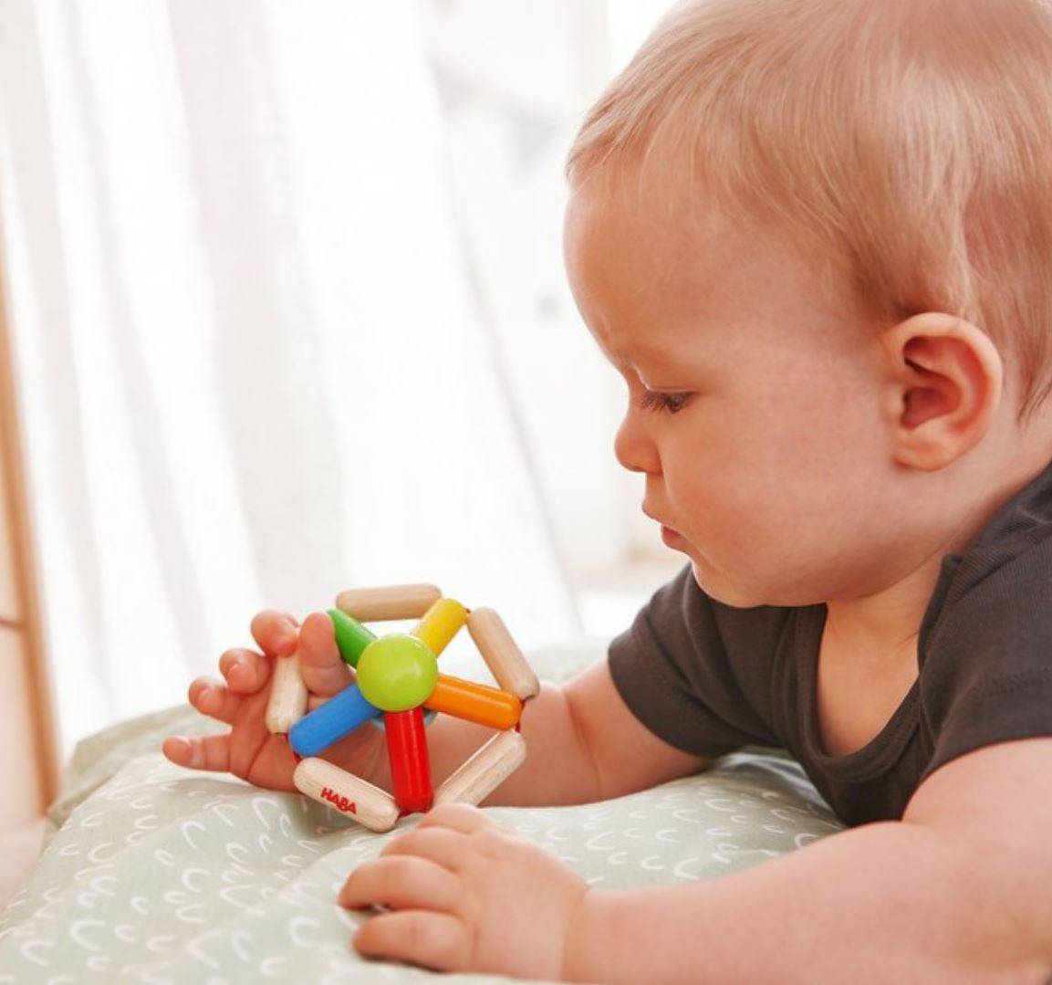 Color Carousel Wooden Baby Rattle - The Nurturing Nook