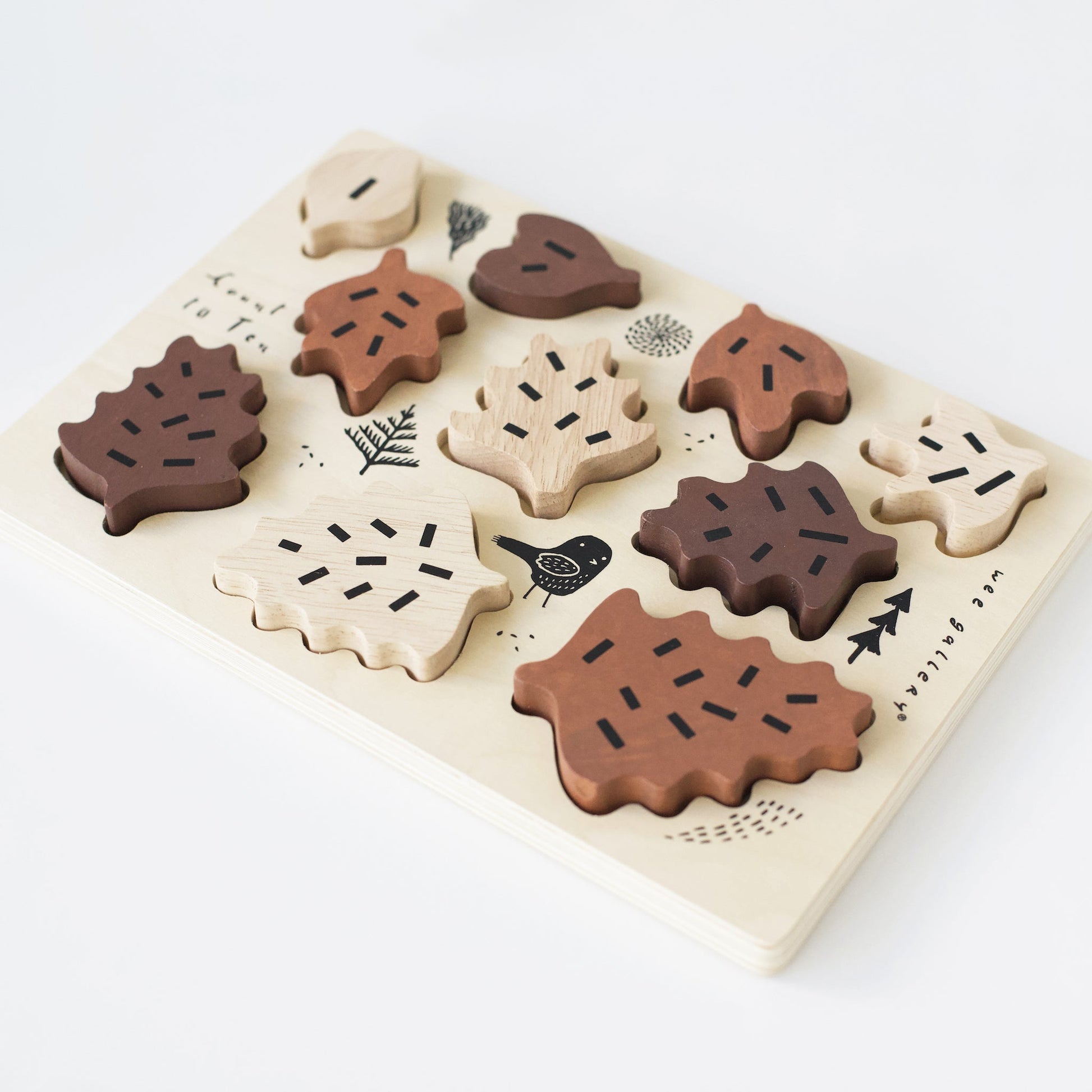 Counting Leaves Wooden Puzzle - The Nurturing Nook