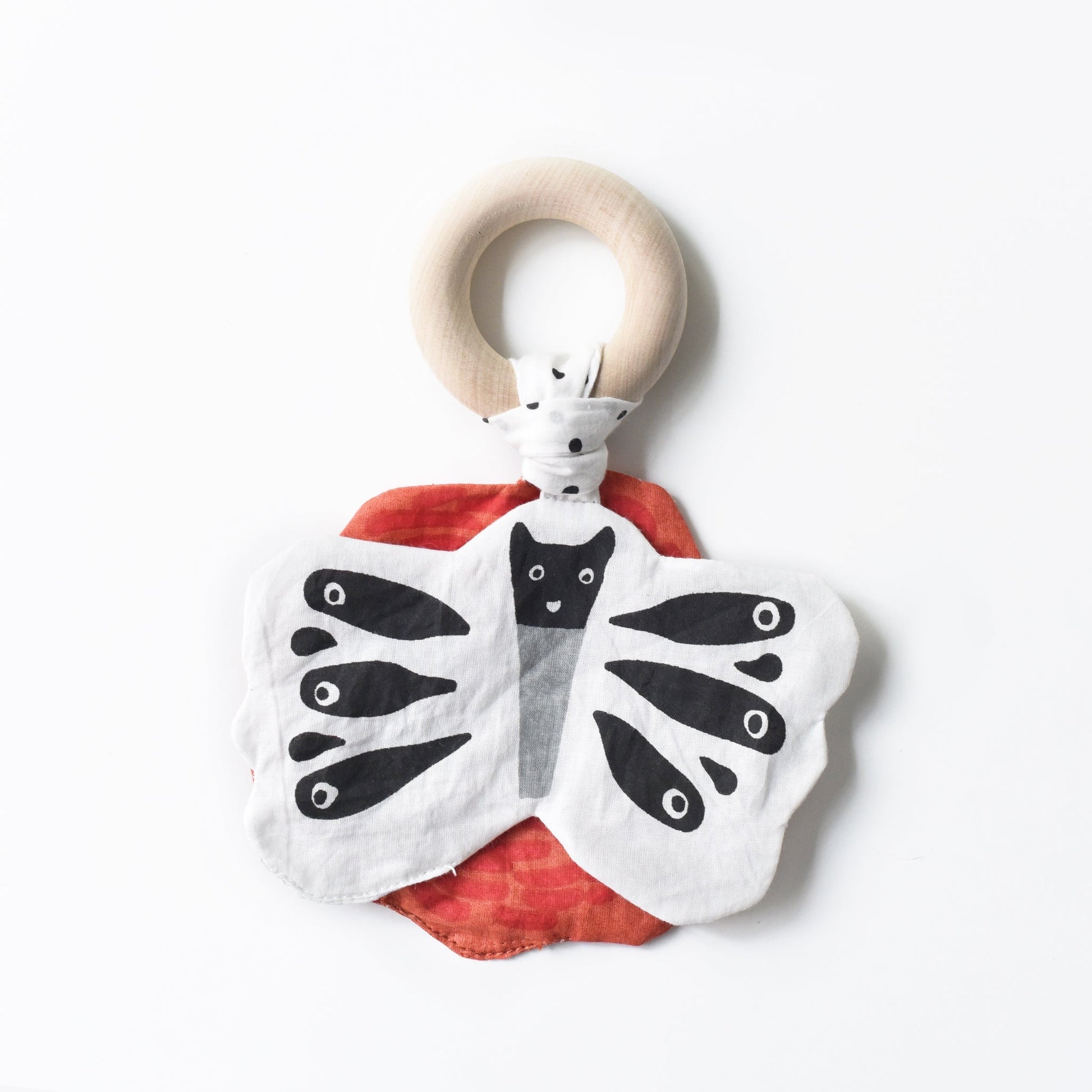 Crinkle teether – garden butterfly - The Nurturing Nook