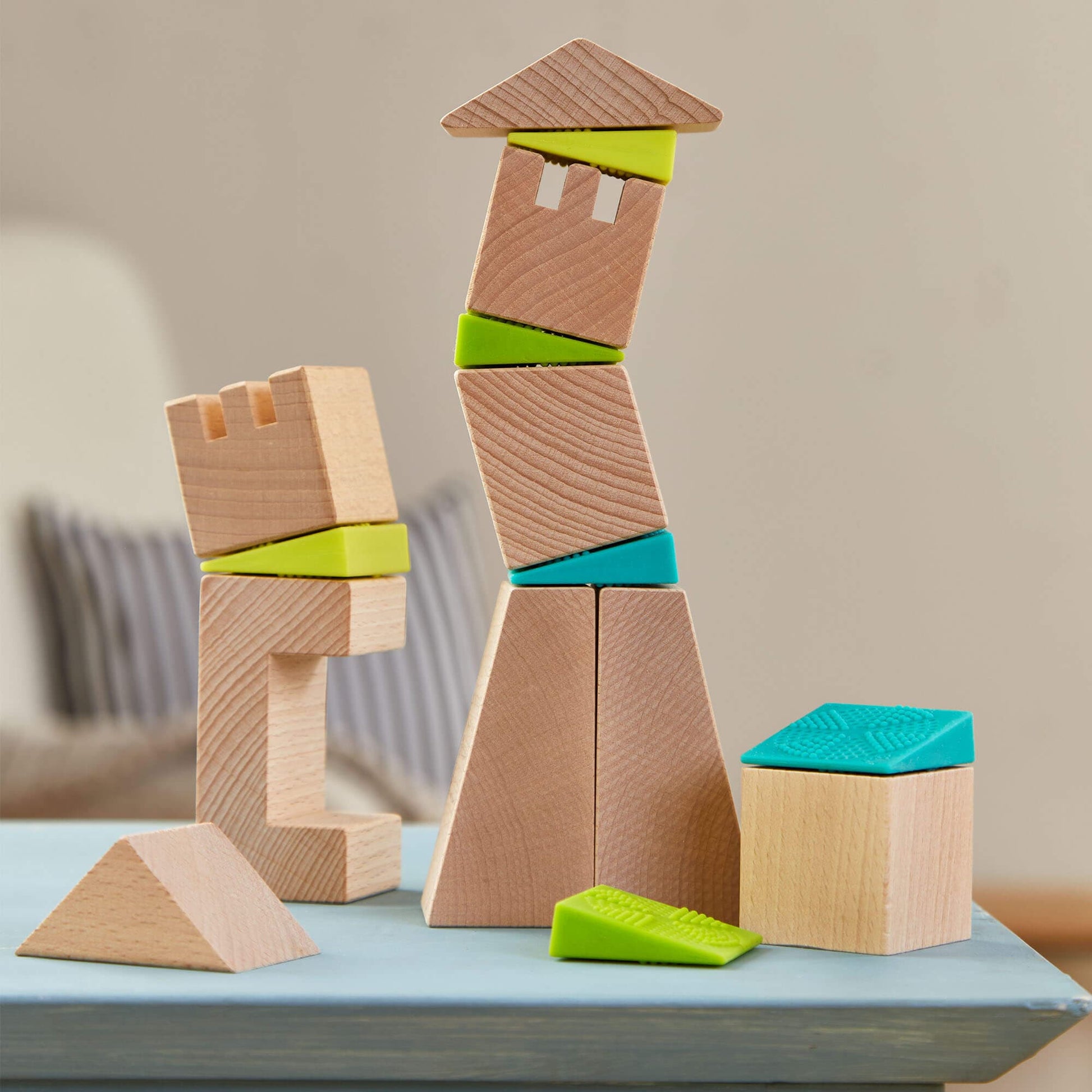 Crooked Towers Wooden Blocks - The Nurturing Nook