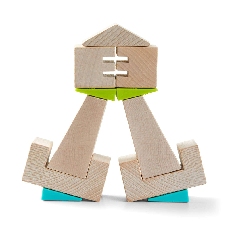 Crooked towers wooden blocks