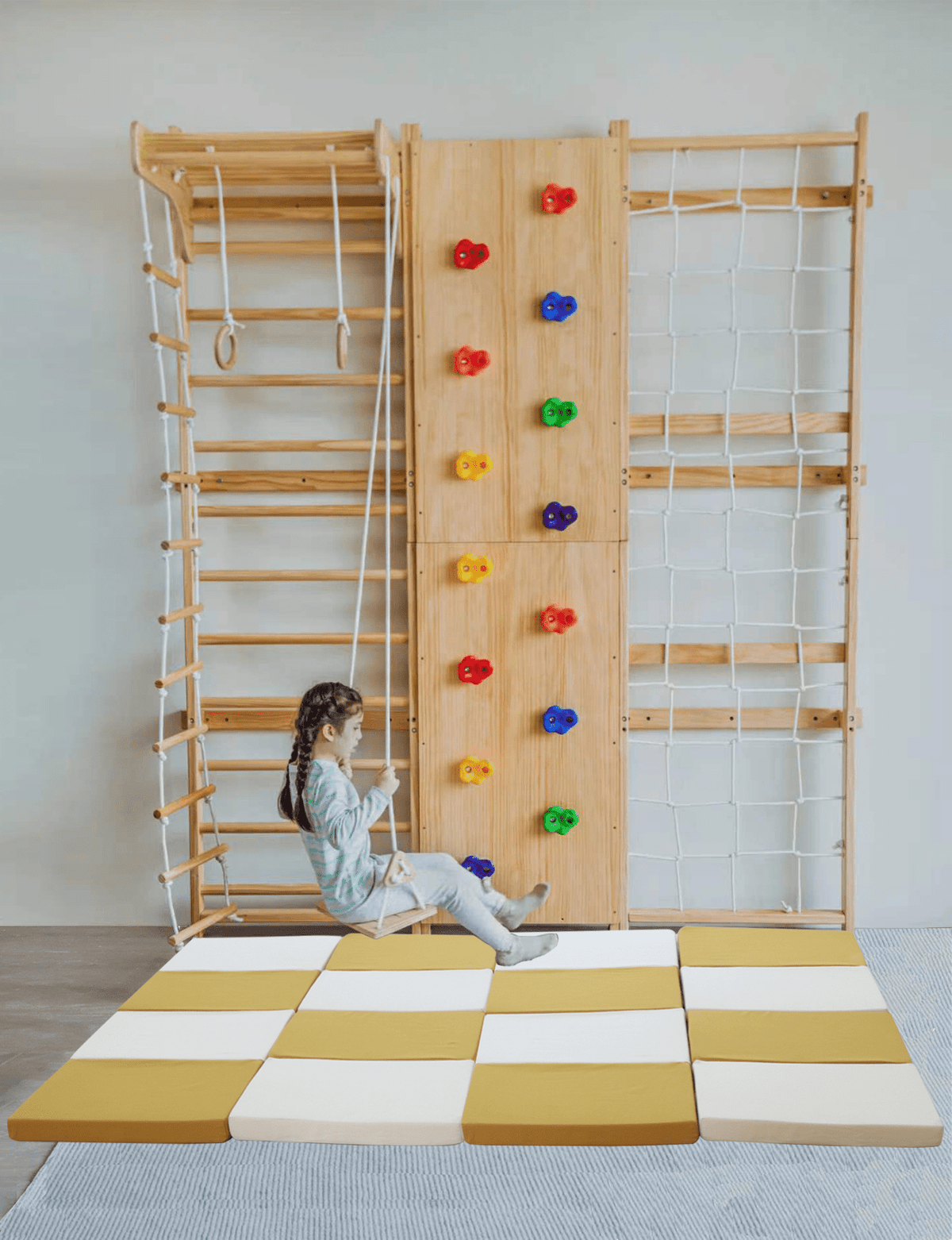 Cushioned play mat for Walnut indoor playset