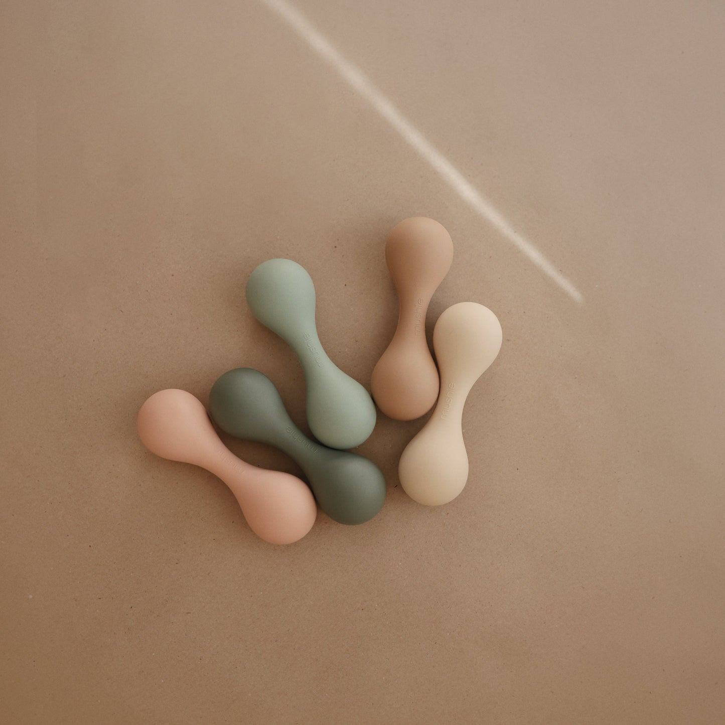 Silicone baby rattle toy for fine motor skills infants