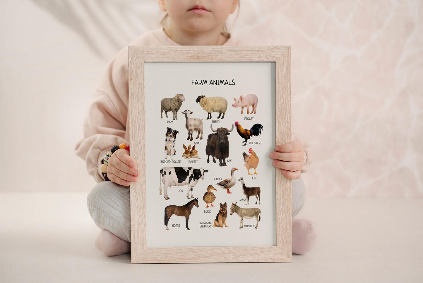 Farm Animals Poster - Montessori Educational Wall Art for Kids' Nursery, Playroom & Classroom | Digital Download - The Nurturing Nook