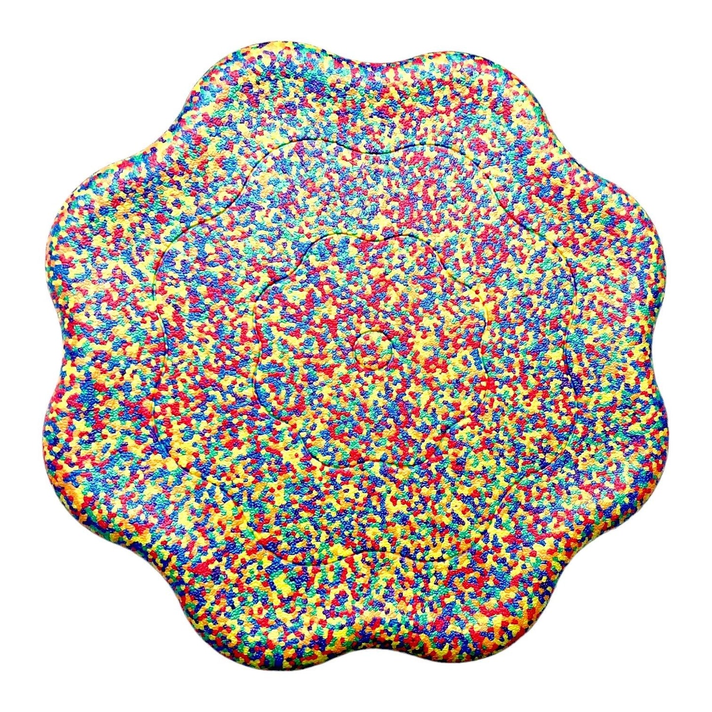Flower - shaped Balance Board for Stepping Stones in Rainbow Confetti - The Nurturing Nook