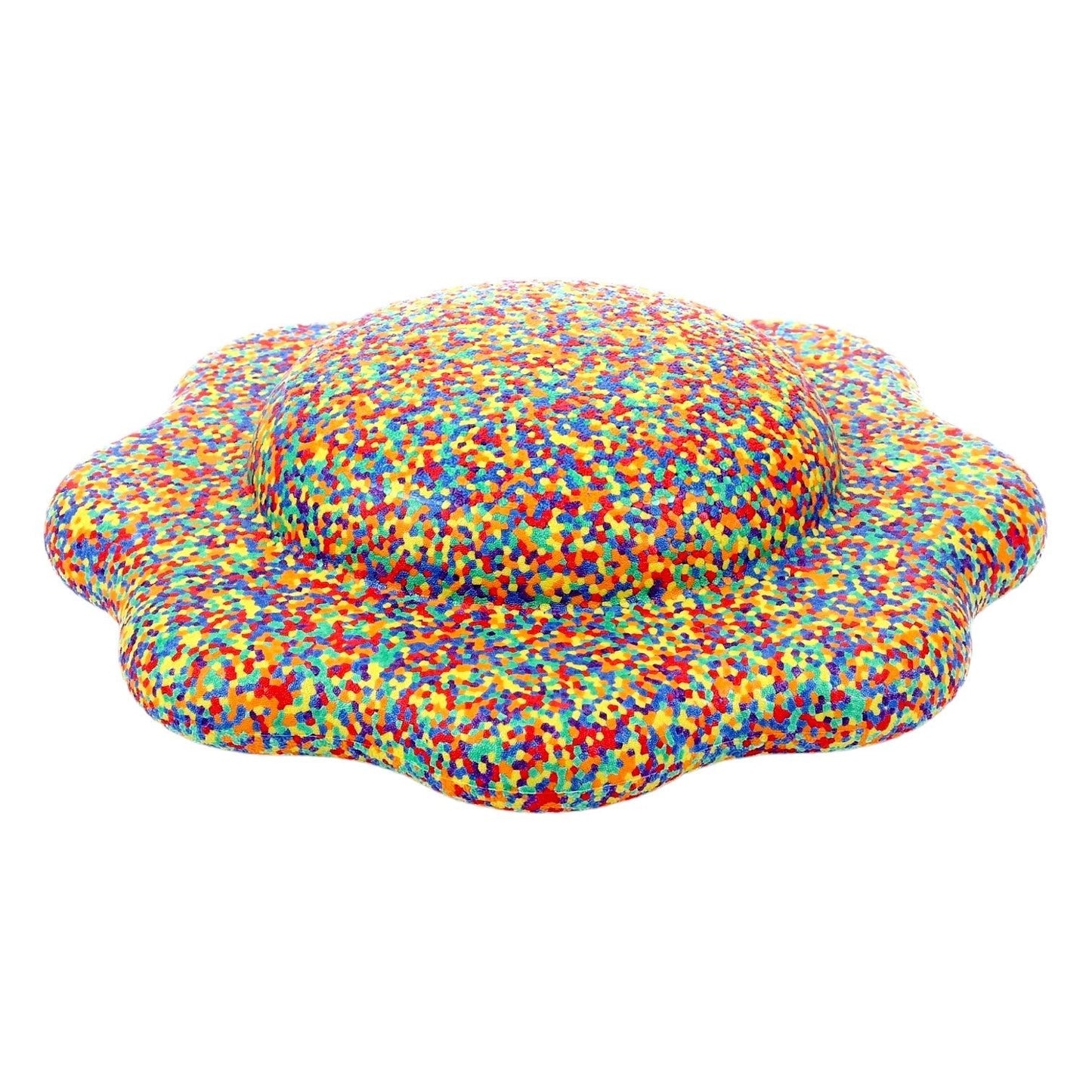 Flower - shaped Balance Board for Stepping Stones in Rainbow Confetti - The Nurturing Nook