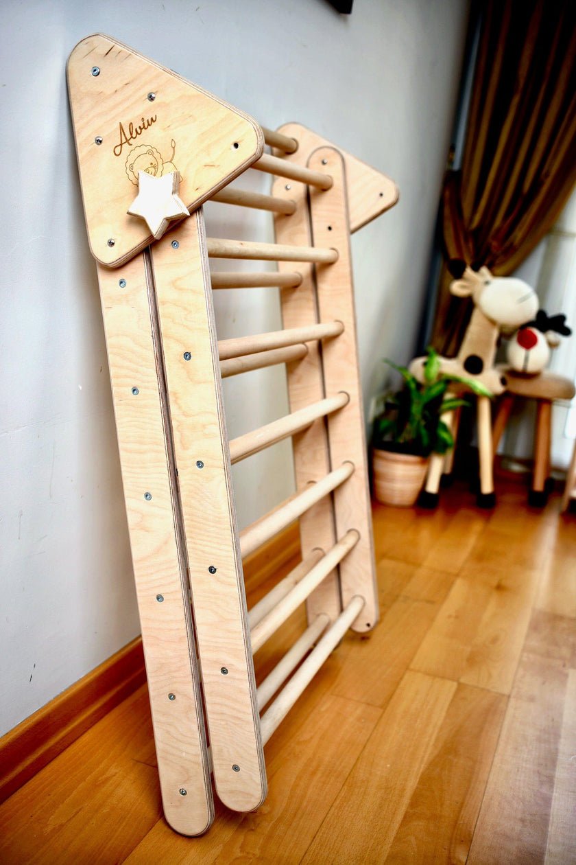 Foldable Climbing Triangle with 2 Ramps - The Nurturing Nook