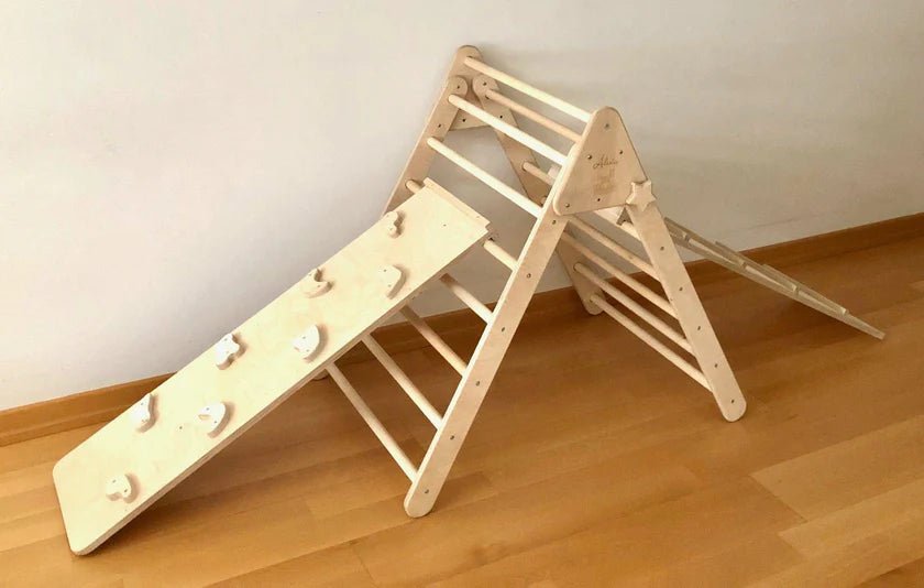 Foldable Climbing Triangle with 2 Ramps - The Nurturing Nook