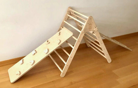 Foldable Climbing Triangle with 2 Ramps - The Nurturing Nook