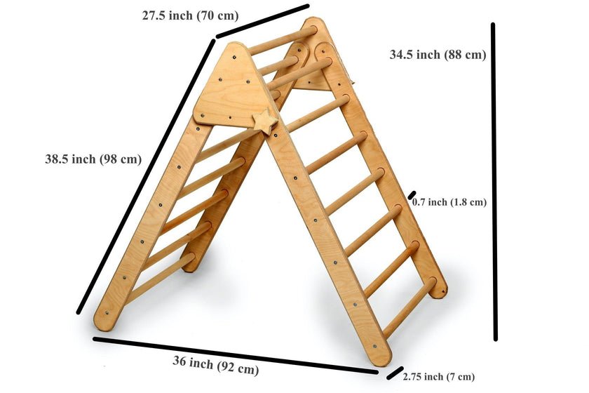 Foldable Climbing Triangle with 2 Ramps - The Nurturing Nook
