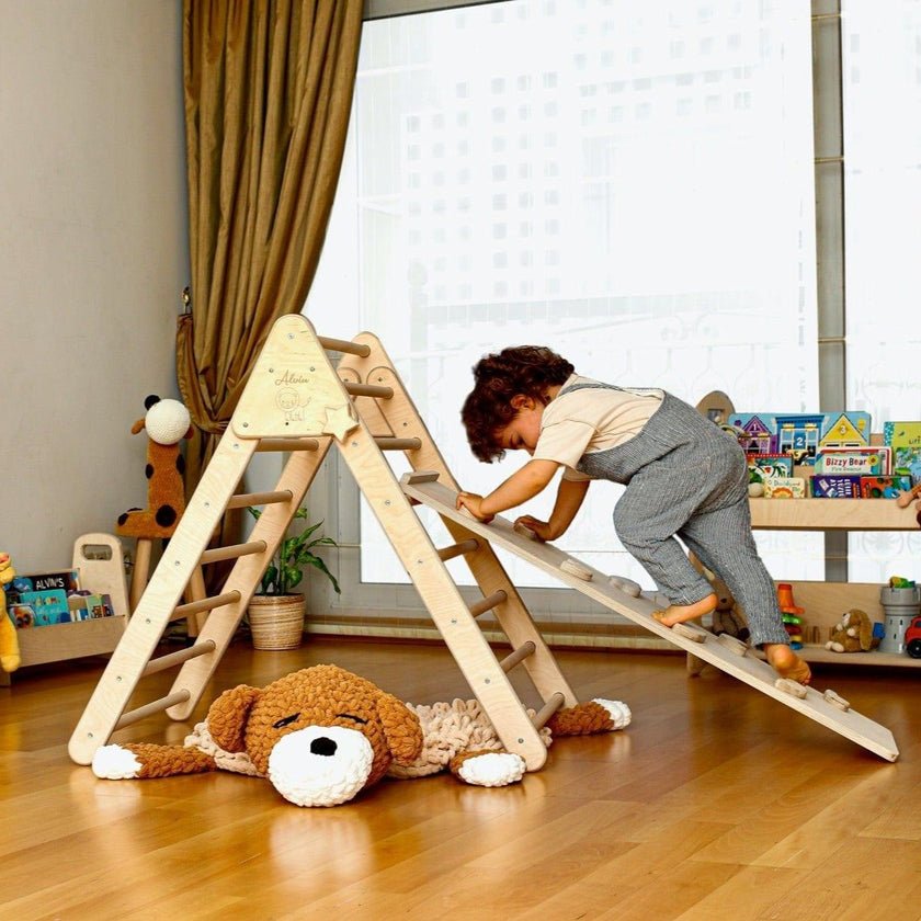 Foldable Climbing Triangle with 2 Ramps - The Nurturing Nook